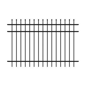 4 ft. H x 6 ft. W Osprey Black Aluminum Fence Panel