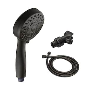 5-Spray Patterns with 3.78 in. Single Wall Mount Adjustable Handheld Shower Head in Oil Rubbed Bronze