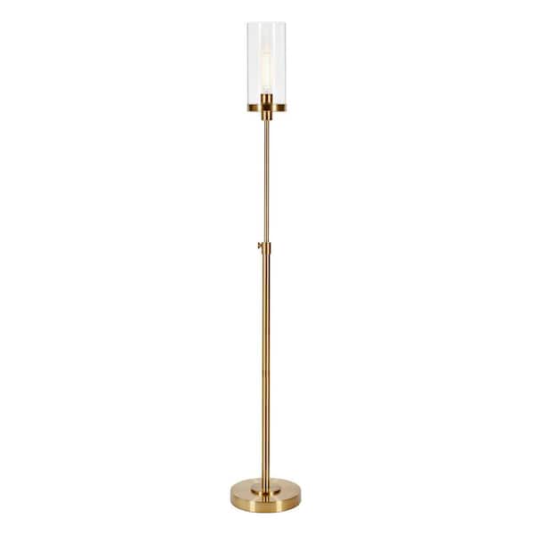 Meyer&Cross Frieda 66 in. Brass Floor Lamp Clear Glass FL0309 - The Home  Depot