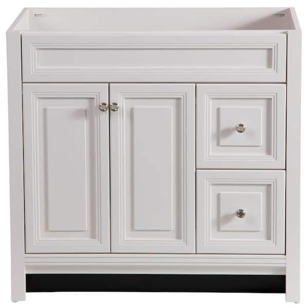 Home Decorators Collection Brinkhill 36 in. W x 22 in. D x 34 in. H Bath Vanity Cabinet without Top in Cream