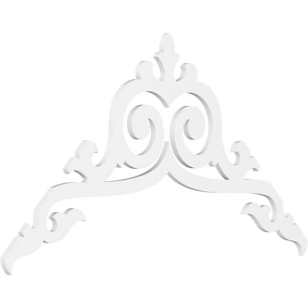 Ekena Millwork 1 in. x 72 in. x 36 in. (12/12) Pitch Baile Gable Pediment Architectural Grade PVC Moulding