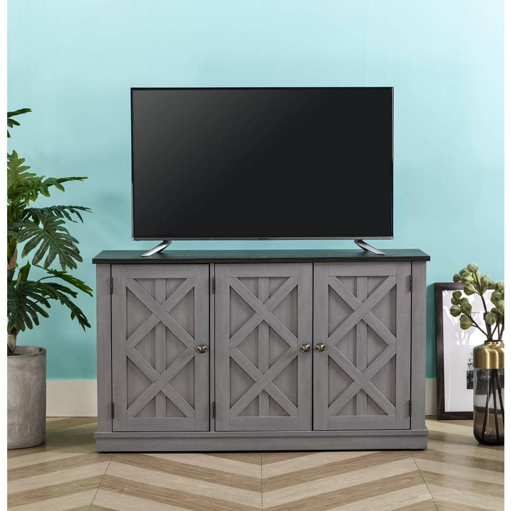 FESTIVO 48 in. Gray TV Stand for TVs Upto 55 in -  FTS20642