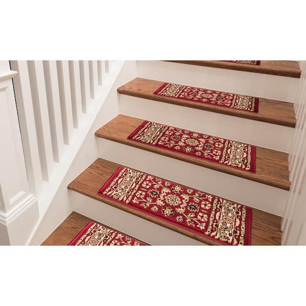 Marash Red 9 in. x 26 in. Stair Tread Cover (1-Unit)