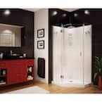 MAAX Begonia Carbon 36W x 36D x 72H White Neo-Angle Shower Kit with  Corner Drain & Chrome Enclosure (5-Piece) at Menards®