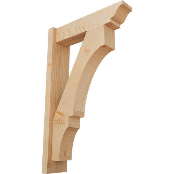 Ekena Millwork 6 in. x 32 in. x 20 in. Douglas Fir Balboa Traditional Smooth Outlooker