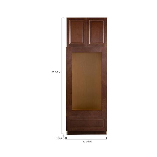 Hampton Bay Hampton Assembled 18x30x12 in. Wall Flex Kitchen Cabinet with Shelves and Dividers in Cognac Red