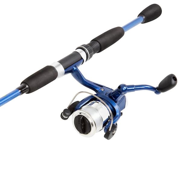 Spinning Reel and 6’6” Fiberglass Pole Fishing Rod and Reel Combo Bass 