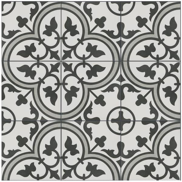 Merola Tile Arte Grey 9-3/4 in. x 9-3/4 in. Porcelain Floor and Wall Tile (391.68 sq. ft./Pallet)