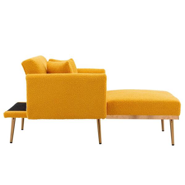 mustard chaise lounge chair