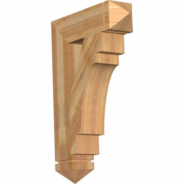 Ekena Millwork 6 in. x 36 in. x 24 in. Western Red Cedar Merced Arts and Crafts Rough Sawn