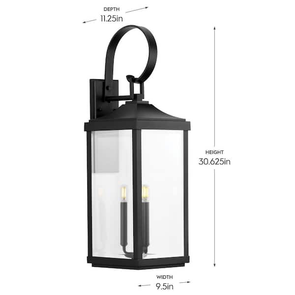 Progress Lighting Gibbes Street Collection 3-Light Textured Black