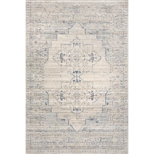 Lolita Faded Machine Washable Beige 9 ft. x 12 ft. Indoor/Outdoor Area Rug