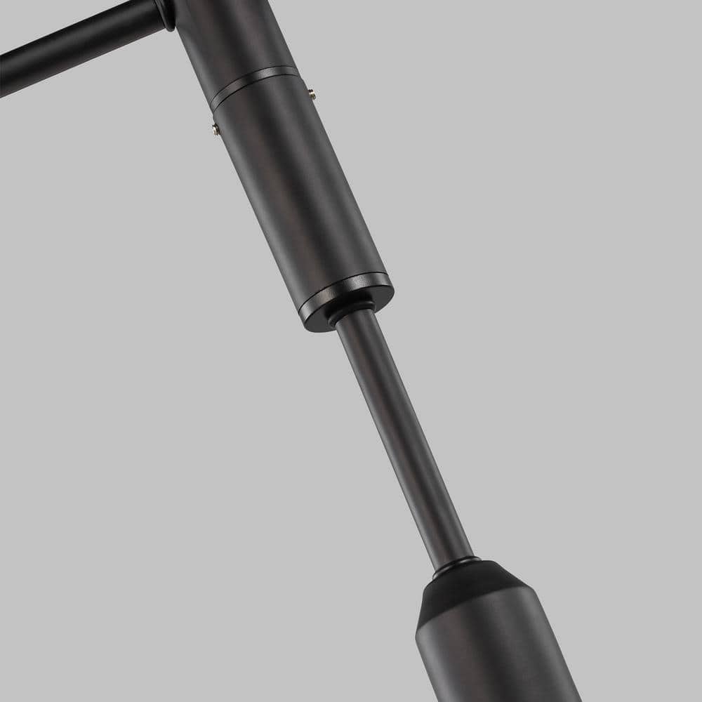 Midnight Black Steel 5-Light Sputnik Chandelier