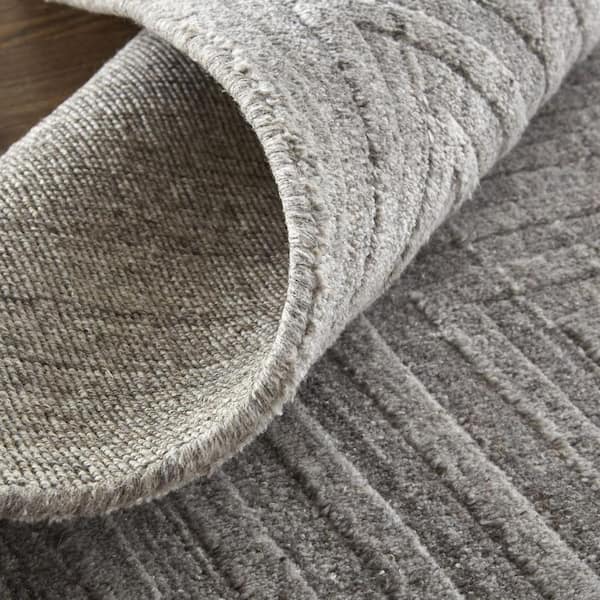 9 x 12 Gray Striped Area Rug