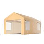 10 ft. x 20 ft. Heavy-Duty Steel Carport Car Canopy Shelter Sidewalls Tent Garage
