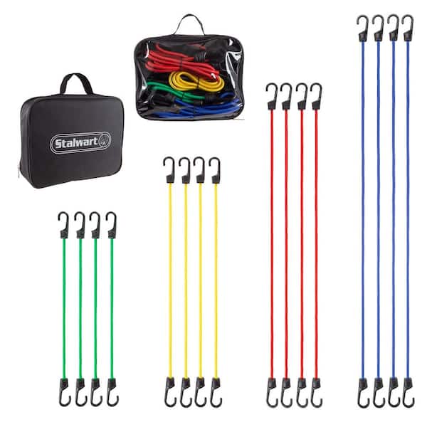 Stalwart 16-Piece Assortment Bungee Cord with 4-Sizes