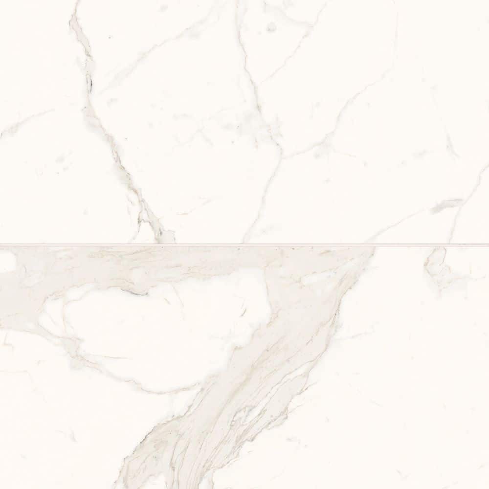 Sample-Magnifica ERA 4 in. x 5 in. Polished Calacatta Super White Porcelain Floor and Wall Subway Tile price history on PriceWatchPro