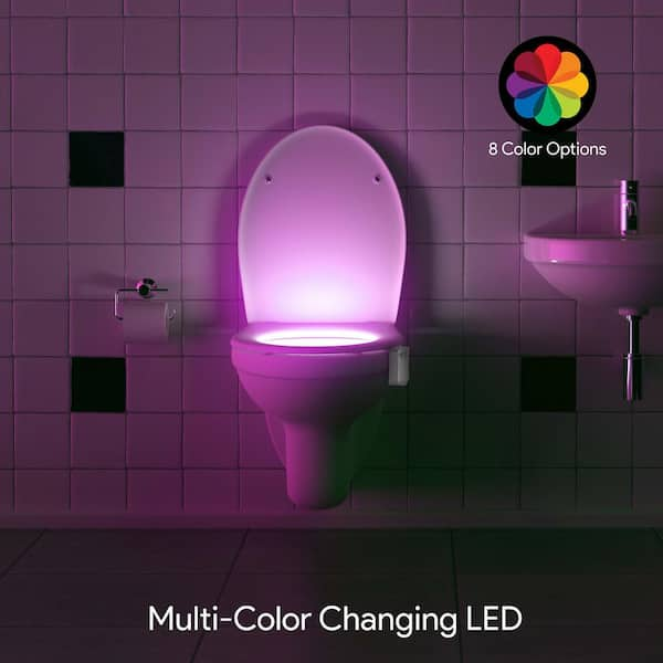 The Original Toilet Night Light - Toilet Lighting & Bathroom Night Light -  Motion Sensor Activated LED - Toilet Bowl Light - 9 Color Modes Including