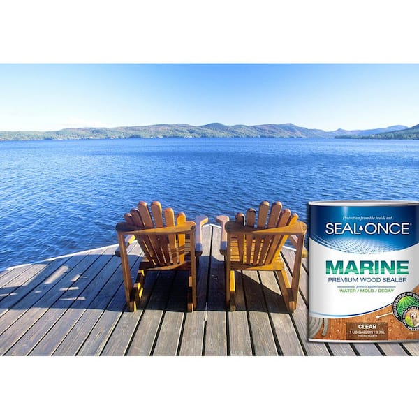 Seal Once Seal-Once Marine 1 gal. Clear Premium Wood Sealer and