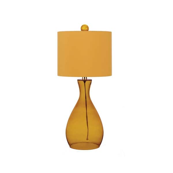 AF Lighting Mercer 26 in. Sugar Cane/Yellow Green Hand-Blown Glass Table Lamp
