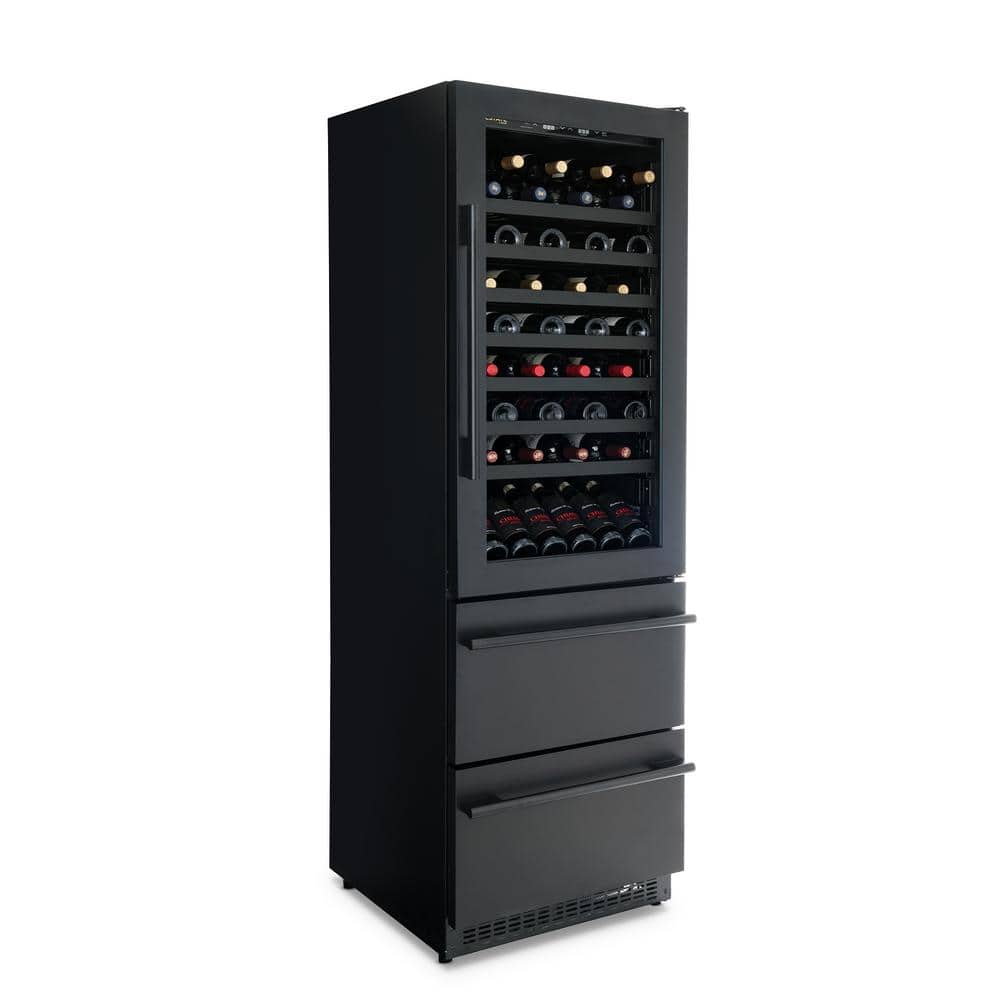 Estate 24" Black Stainless Steel Dual Zone Wine and Beverage Fridge