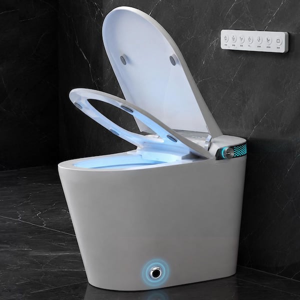 YULIKA Elongated Smart Toilet 1.28GPF with Heated Bidet Seat Auto
