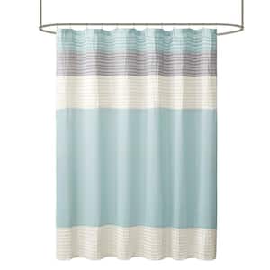 72 in. W x 72 in. Polyester Shower Curtain in Aqua