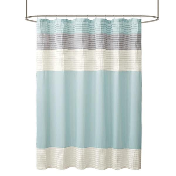 Aoibox 72 in. W x 72 in. Polyester Shower Curtain in Aqua
