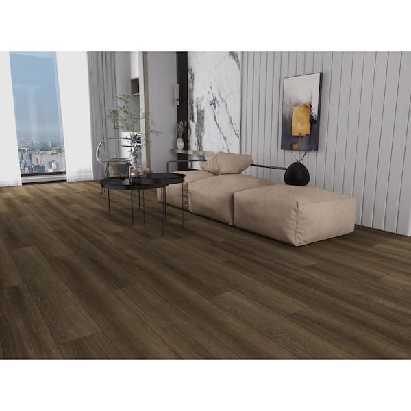 5mm w/pad Royal Hampton Hickory Waterproof Rigid Vinyl Plank Flooring 6.81  in. Wide x 51 in. Long