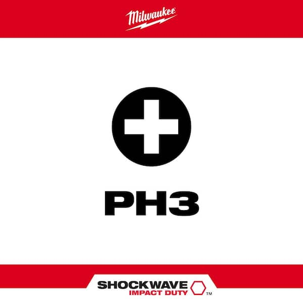 Milwaukee SHOCKWAVE Impact Duty 1 in. Phillips #3 Alloy Steel