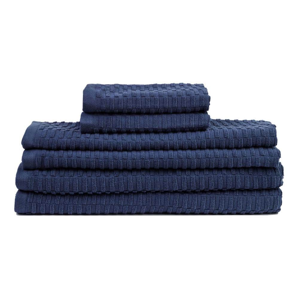 Lisbon 6-Piece Navy Solid 100% Cotton Bath Towel Set price history on PriceWatchPro