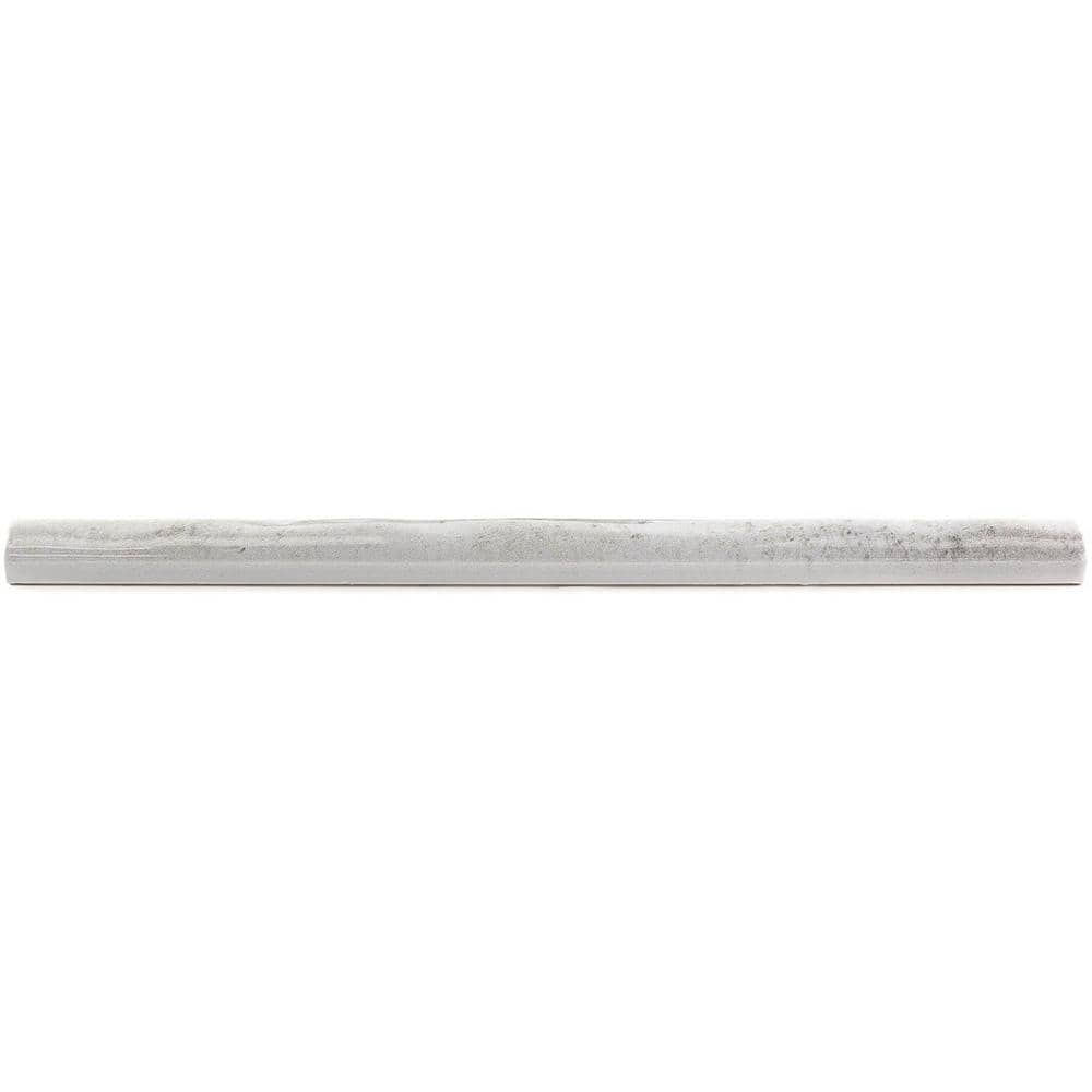 Gray Polished Ceramic Quarter Round Tile Trim 1x12