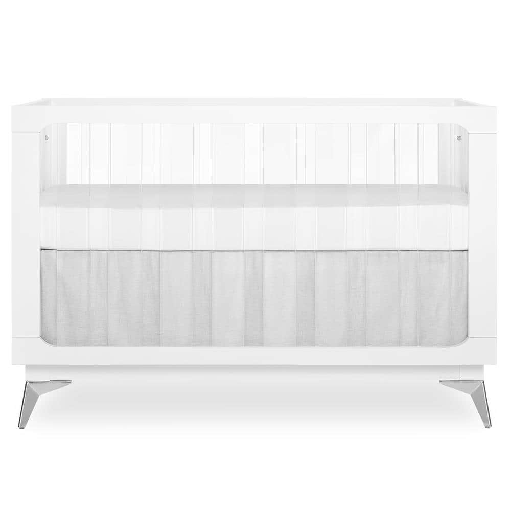 Cunas para Bebes 4 en 1 Convertible Cama para Niños Modern Baby Crib White  NEW