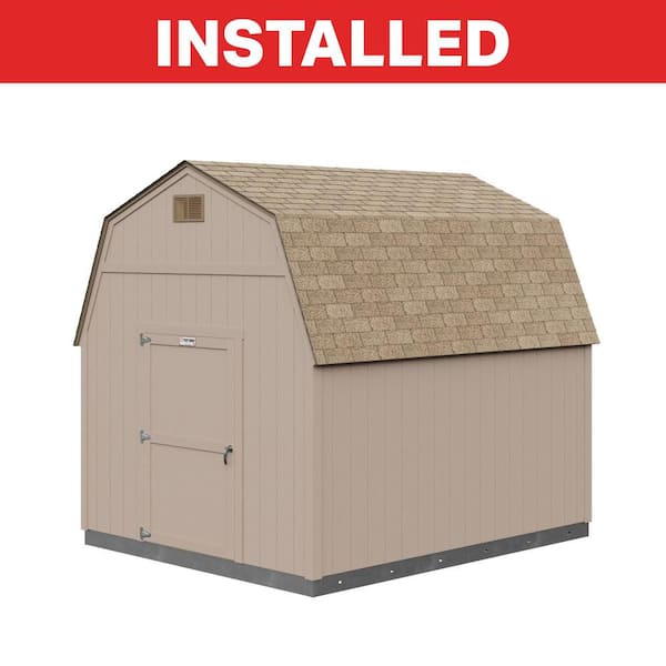 Professionally Installed Tahoe Series Unpainted Tucson 10 ft. W x 12 ft. D Wood Storage Shed 6 ft. Sidewall(120 sq. ft.)