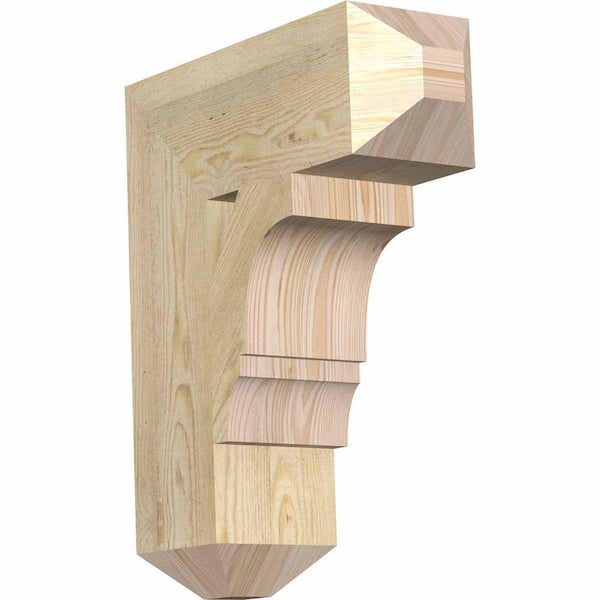 Ekena Millwork 6 in. x 22 in. x 18 in. Douglas Fir Balboa Craftsman Rough Sawn Bracket