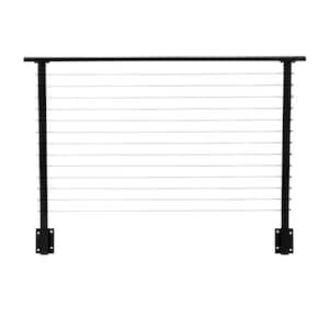 6 ft. Deck Cable Railing, 42 in. Face Mount, Black