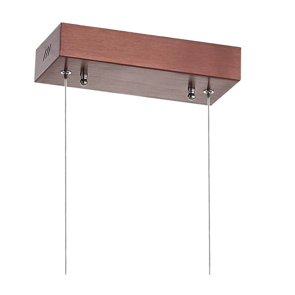 Draper 32" Anodized Bronze Adjustable LED Linear Pendant
