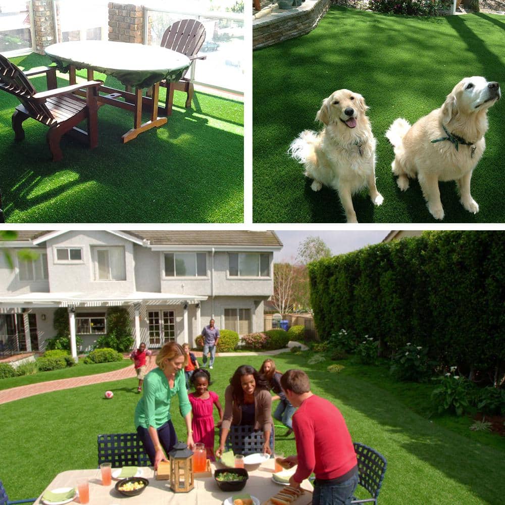 Premium Deluxe Green Artificial Grass Turf with Polyurethane Backing