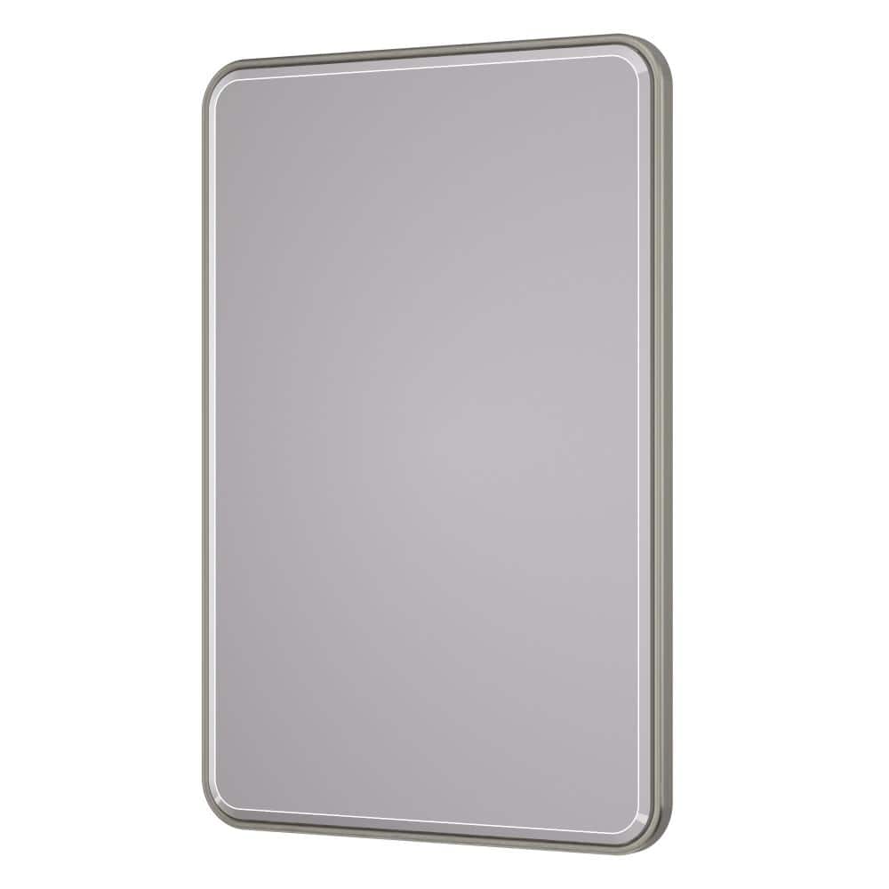 20 in. x 30 in. Rectangle Brushed Nickele Beveled Edge Bathroom Vanity Mirror, Anti-Rust Metal Frame Wall Mirror price history on PriceWatchPro