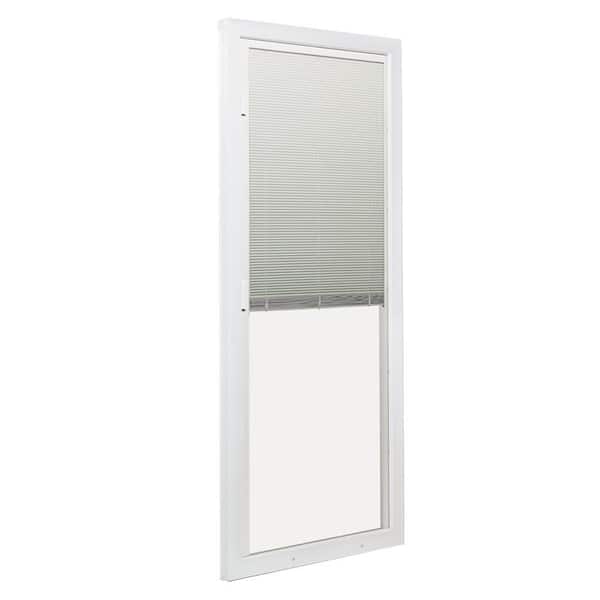 Andersen 70-1/2 in. x 79-1/2 in. 200 Series White Left-Hand Perma-Shield Sliding Patio Door w/ White Int, Fixed Panel w/ Blinds