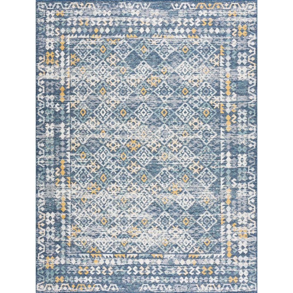 Flora Navy 5 ft. x 7 ft. Moroccan Indoor/Outdoor Area Rug price history on PriceWatchPro