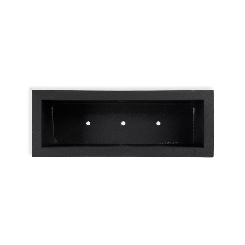 Modern Black Rectangular Trough Planter 46" L for Outdoor & Indoor