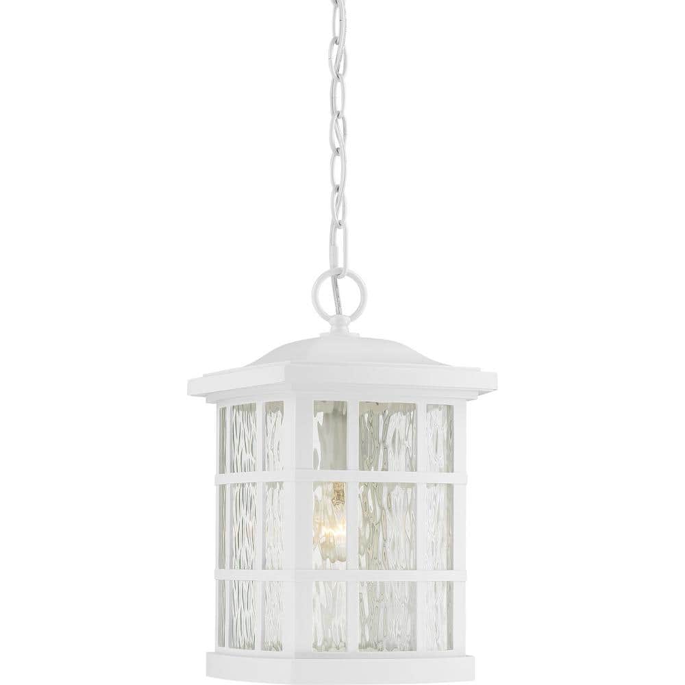 Quoizel Stonington 1-Light White Outdoor Pendant Light SNN1909W