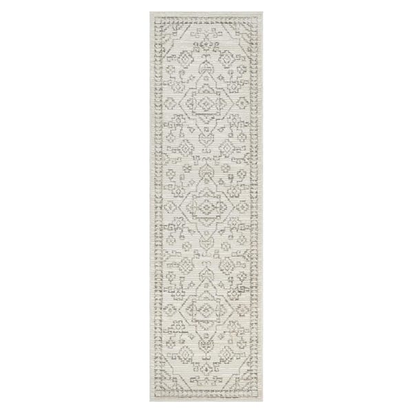 Concord Global Trading Nizza Collection Dakota Ivory 2 ft. x 7 ft. Traditional Runner Rug