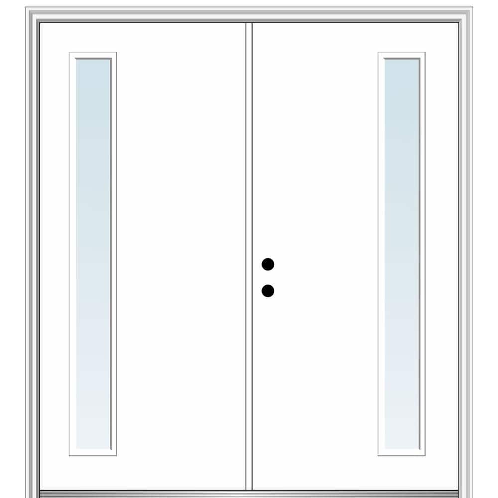 Viola 60 in. x 80 in. Right-Hand Inswing 1-Lite Clear Low-E Primed Fiberglass Prehung Front Door on 4-9/16 in. Frame price history on PriceWatchPro