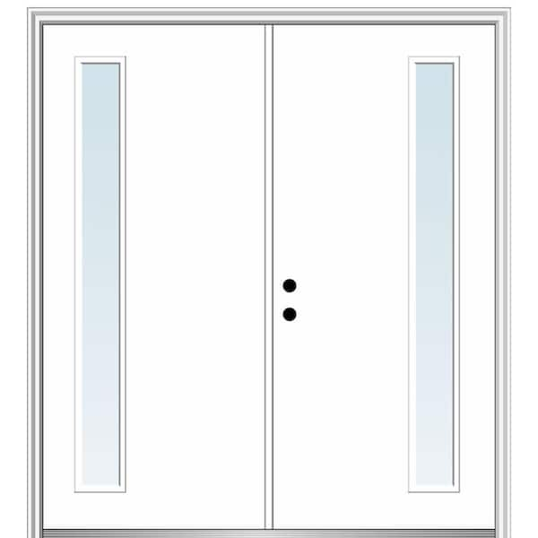 MMI Door Viola 60 in. x 80 in. Right-Hand Inswing 1-Lite Clear Low-E Primed Fiberglass Prehung Front Door on 4-9/16 in. Frame