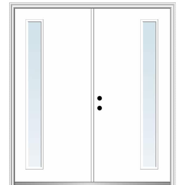 MMI Door Viola 64 in. x 80 in. Right-Hand Inswing 1-Lite Clear Low-E Primed Fiberglass Prehung Front Door on 4-9/16 in. Frame