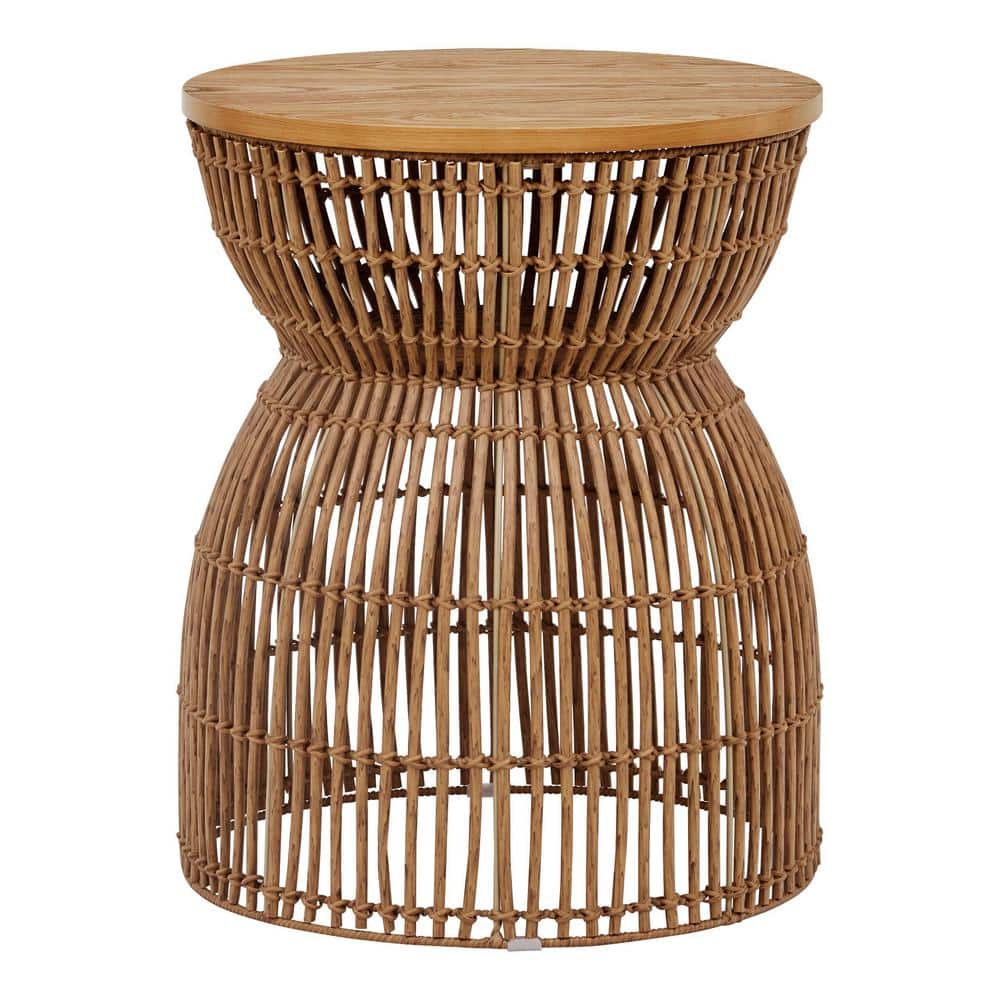 Avena 16.1 in. Natural Side Table with Removeable Top for Storage - thumbnail 6