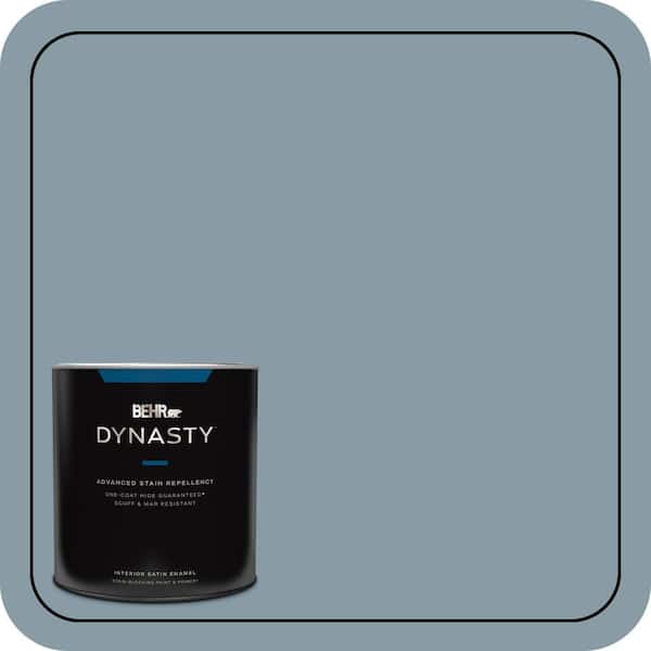 BEHR DYNASTY 1 qt. #MQ5-27 Rainy Season One-Coat Hide Satin Enamel Interior Stain-Blocking Paint & Primer