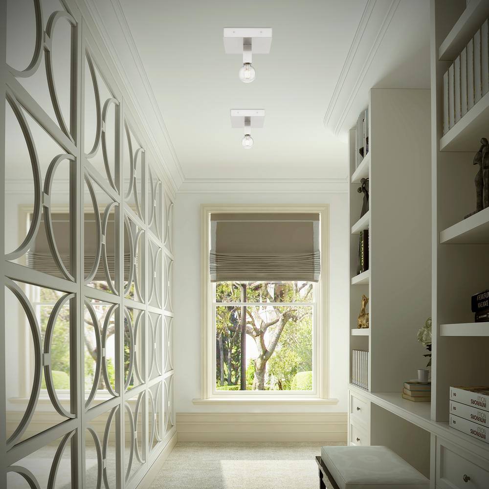 Solna Sleek Minimalist Brushed Nickel LED Flush Mount Light
